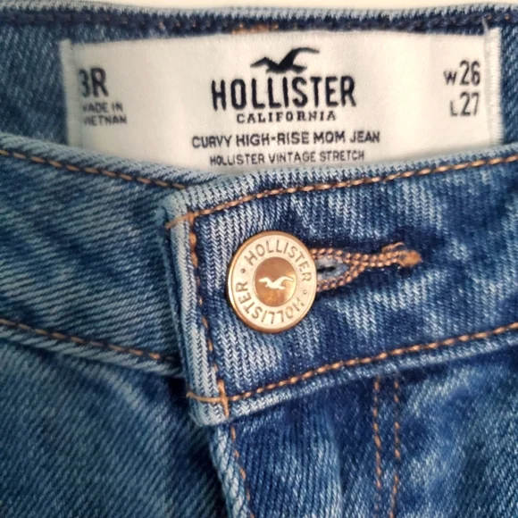 Hollister curvy high rise patchwork mom jeans, size 3 (26) - Picture 5 of 9